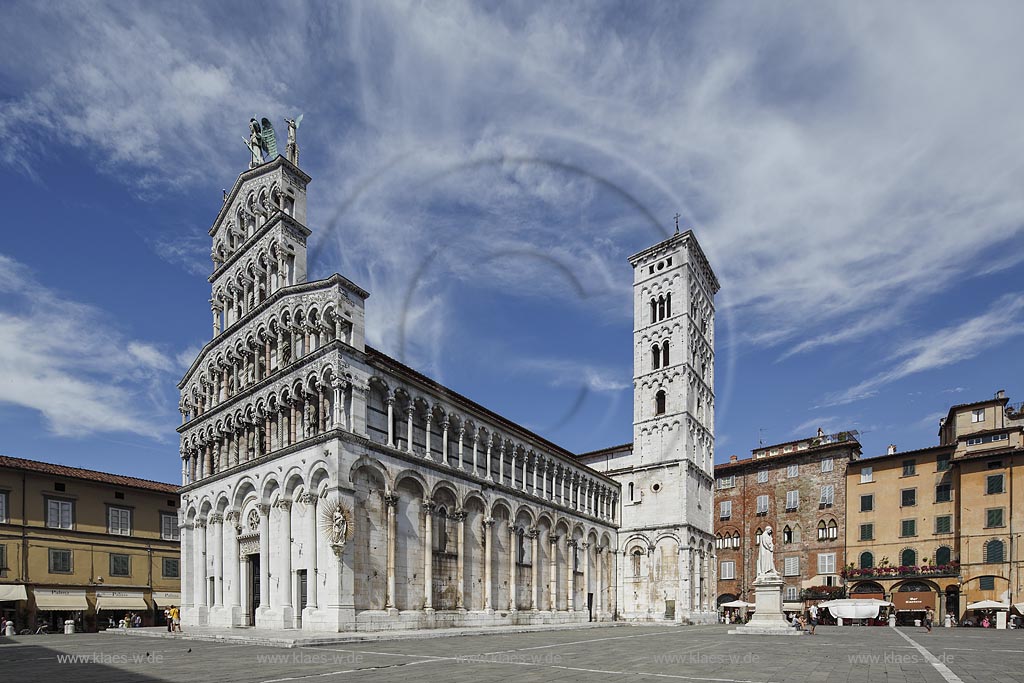 Lucca, San Michele in Foro, St. Michael auf dem Forum, bedeutende Kirche; Lucca, church San Michele in Foro.