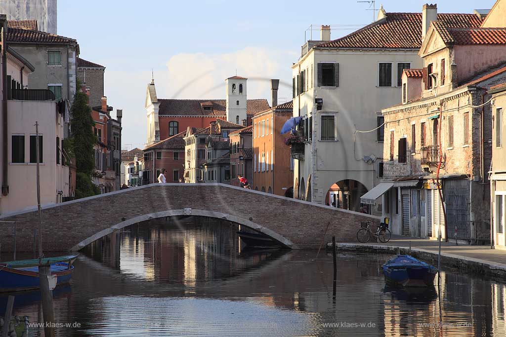 Chioggia Kanal Vena Canale Vena in stimmmungsvollem Licht; Canal Vena in evening light 