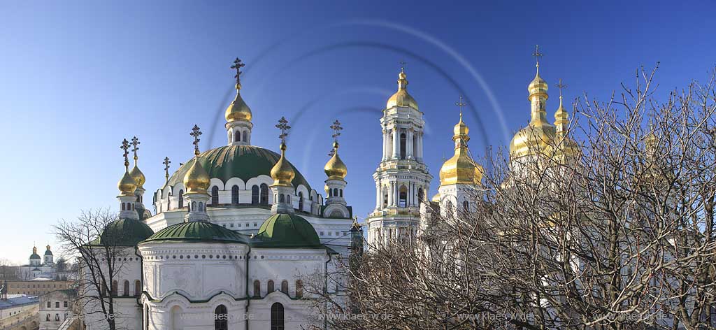 . The historic Kiyevo-Pecherska Lavra (caves monastery of Kiev) stretches along the Dnipro in the middle of Pechersk district - one of the oldest parts of Kyiv. The whole area of the monastery is 28 hectare big, quite hilly and numerous caves run through the underground - hence the name. Since 1051, monks lived inside the caves, which also marked the foundation of the monastery. 