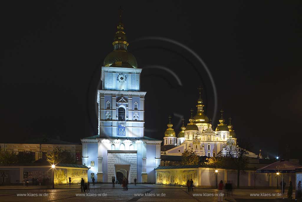 Kiew Blick zum St. Michaelskloster Mychajlivs'kyj Zolotoverchyj monastyr mit den goldenen Kuppeln