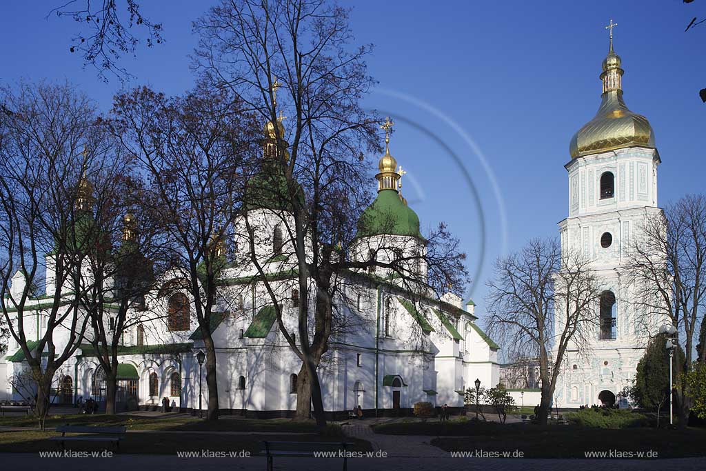 . The green and white St. Sophia church often called St. Sophia's cathedral.