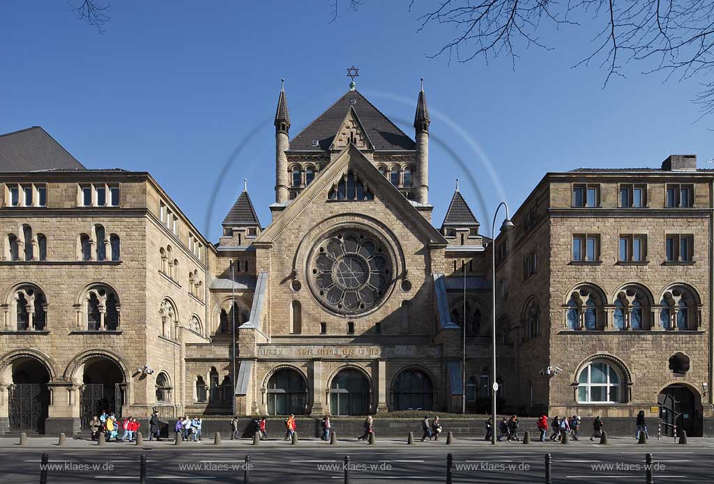 Koeln Neustadt Sued, Fassade Strassenfront des Gemeindehauses der Synagogen-Gemeinde Koeln;  Cologne house of synagogue in Gologne new town south