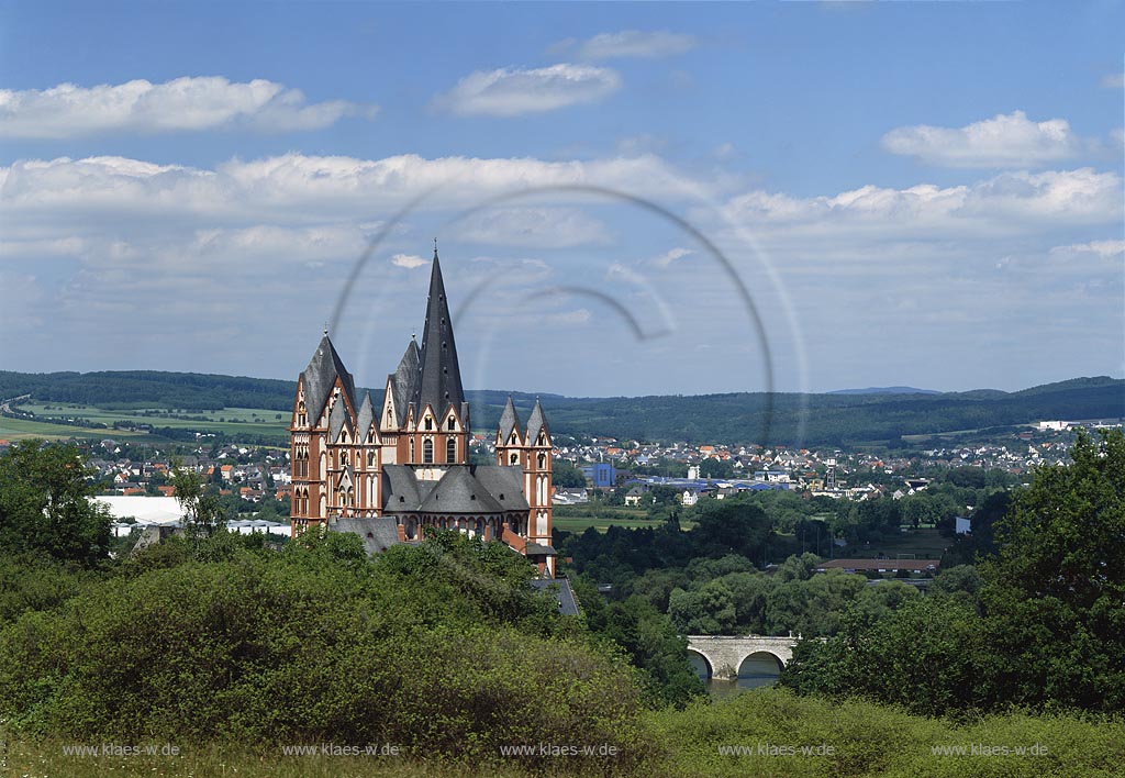 Limburg an der Lahn, Blick auf den Dom und die Stadt, Limburg-Weilburg, Hessen, Westerwald