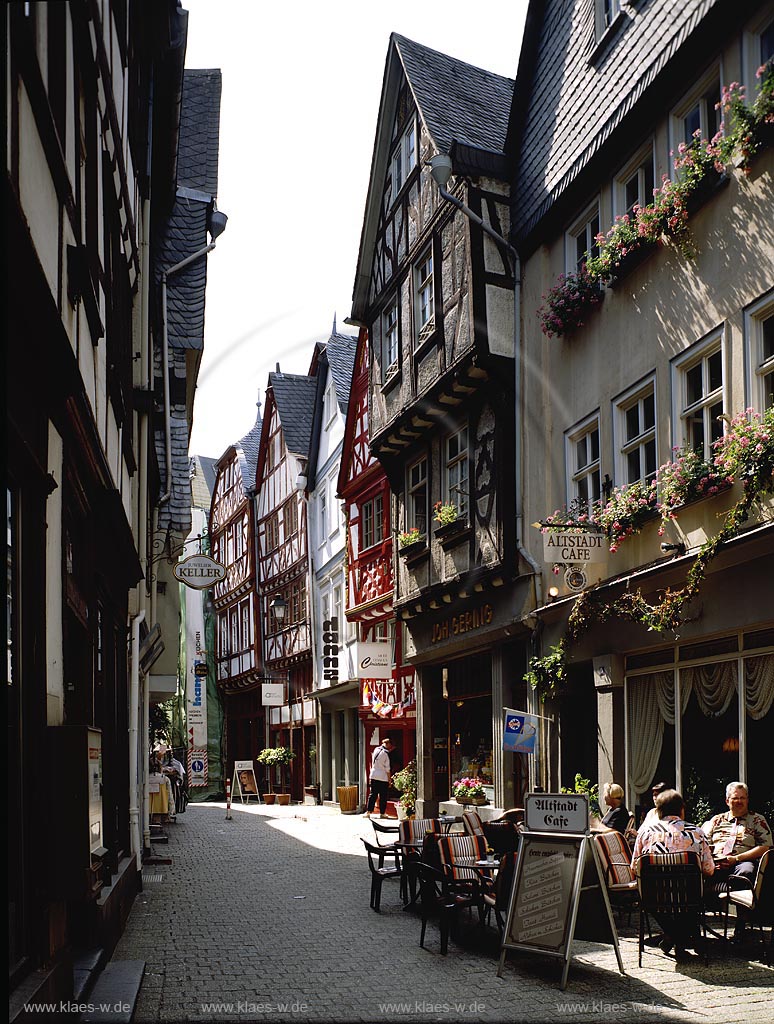 Limburg an der Lahn, Blick in Salzgasse, Limburg-Weilburg, Hessen, Westerwald