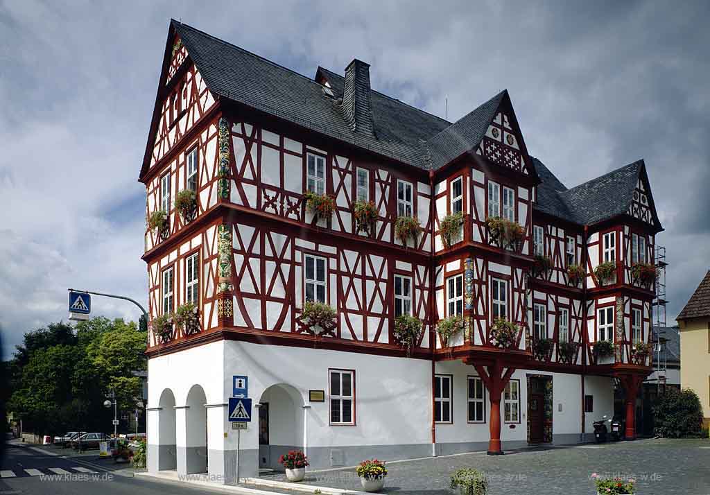 Nassau an der Lahn, Rhein-Lahn-Kreis, Westerwald, Blick auf Adlesheimer Hof, 