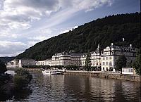 Bad Ems, Rhein-Lahn-Kreis, Westerwald, Blick ber, ueber Lahn auf Kurhaus