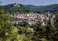 Biedenkopf, Blick auf Burg und Stadt, Marburg-Biedenkopf, Hessen, Westerwald