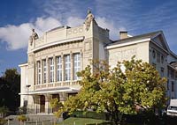 Gießen, Blick auf Stadttheater am Berliner Platz, Dreispartenhaus, Hessen