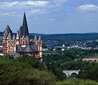 Limburg an der Lahn, Blick auf den Dom und die Stadt, Limburg-Weilburg, Hessen, Westerwald