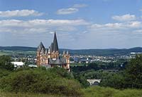 Limburg an der Lahn, Blick auf den Dom und die Stadt, Limburg-Weilburg, Hessen, Westerwald