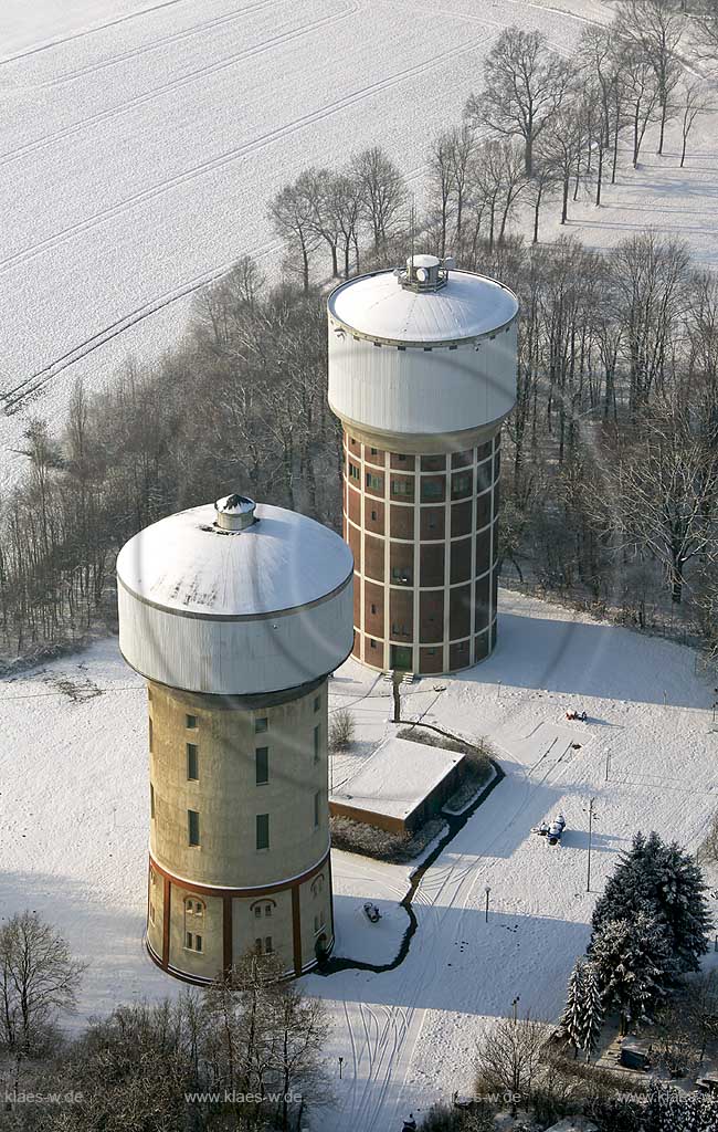 Luftbild, Wassertuerme Berge,  Hamm, Ruhrgebiet, Nordrhein-Westfalen, Deutschland, Europa