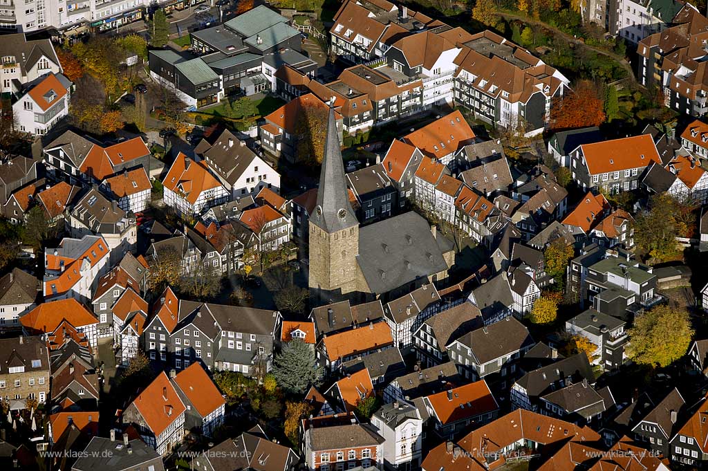 Kirche Peter und Paul, historische Innenstadt, Hattingen, Nordrhein-Westfalen, Deutschland, DEU. | Peter and Paul church, town center of Hattingen, North Rhine-Westphalia, Germany, DEU.