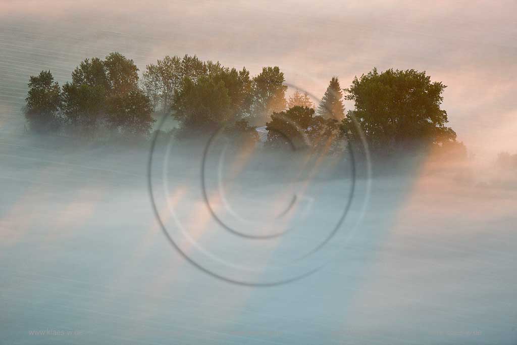 Seenlandschaft Mueritz, Sonnenaufgang, Mecklenburg-Vorpommern, Deutschland, DEU. | The Mueritz Lakes, sunrise, Mecklenburg-West Pomerania, Germany, DEU.