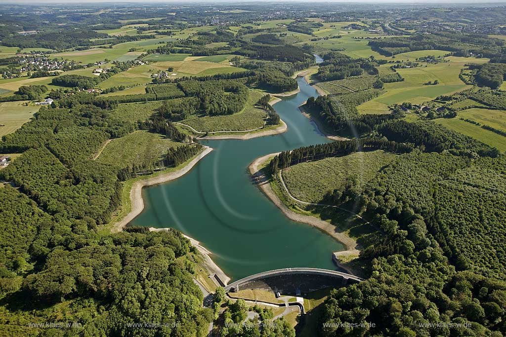  Wuppertal, Gesamtansicht Herbringhauser Talsperre, Barmer Talsperre, Obere Herbringhauser Talsperre, Herbringhauser Bach; Wuppertal, general view barrage Herbringhauser Talsperre, barrage Barmer Talsperre, barrage Obere Berbringhauser Talsperre, Herbringhauser beck.