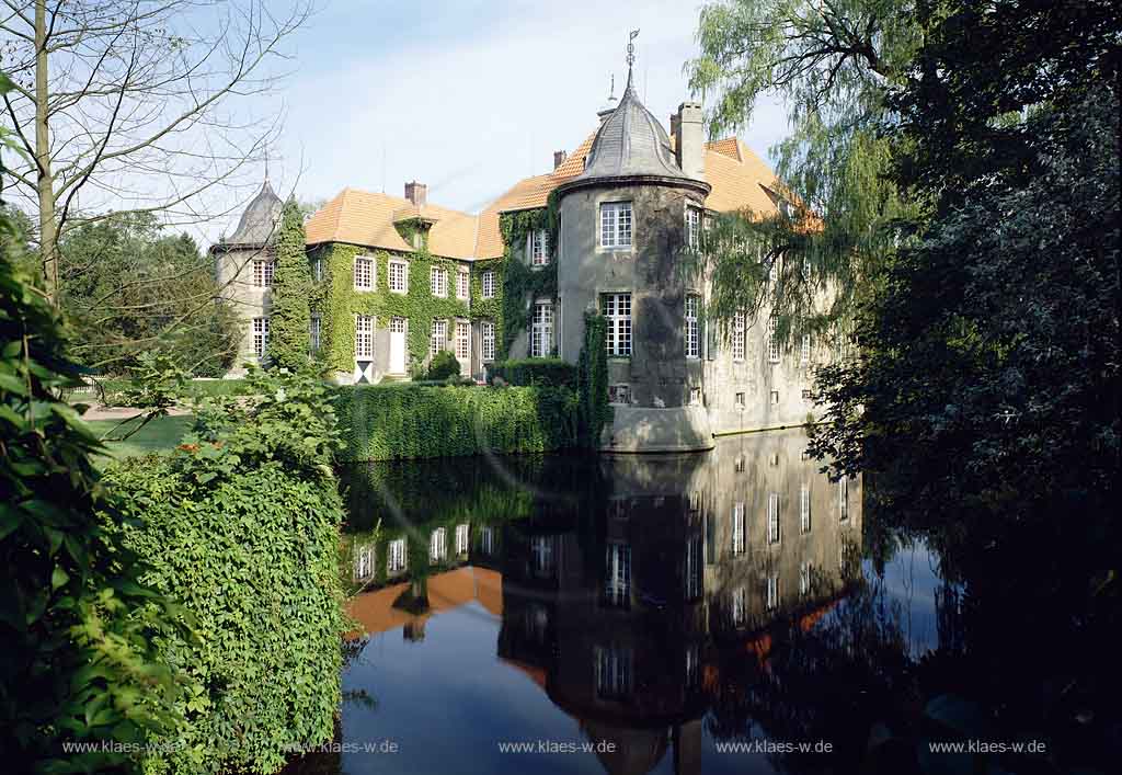Ascheberg, Herbern, Kreis Coesfeld, Mnster, Muenster, Mnsterland, Muensterland, Blick auf Schloss, Wasserschloss Itlingen 
