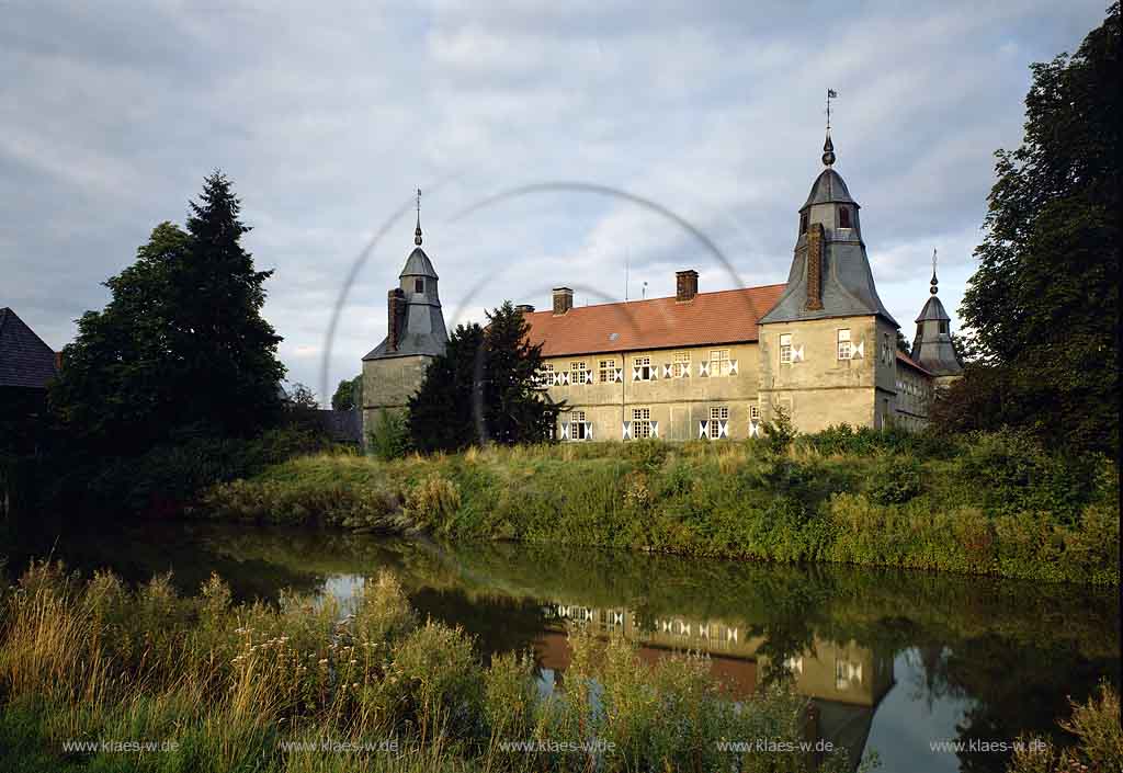 Ascheberg, Herbern, Kreis Coesfeld, Mnster, Muenster, Mnsterland, Muensterland, Blick auf Barockwasserschloss, Schloss Westerwinkel 