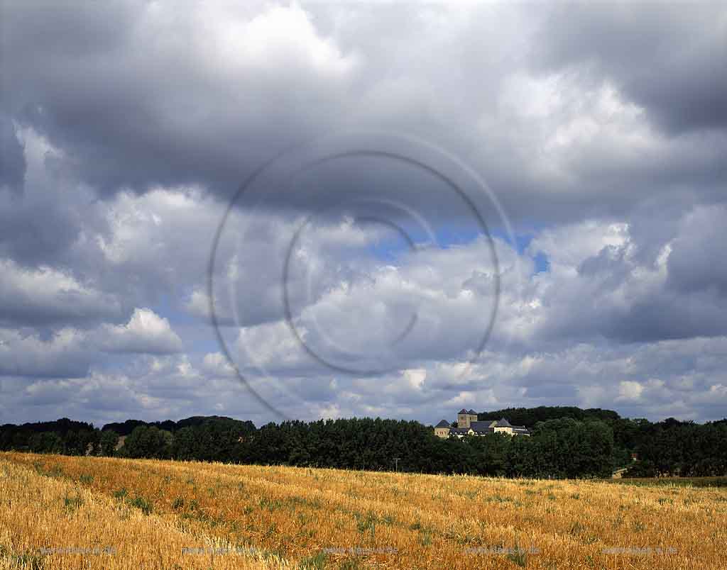 Billerbeck, Kreis Coesfeld, Mnster, Muenster, Mnsterland, Muensterland, Blick auf Benediktinerabtei, Abtei Gerleve und Landschaft