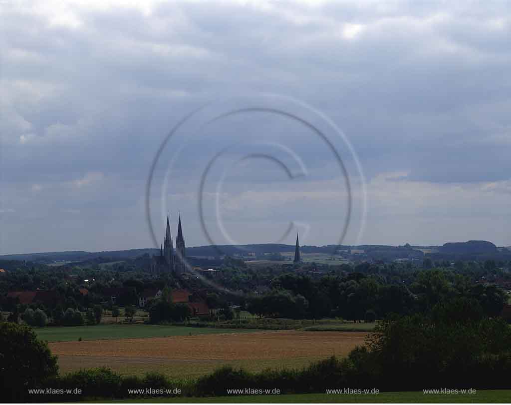 Billerbeck, Kreis Coesfeld, Mnster, Muenster, Mnsterland, Muensterland, Blick auf Ort und Landschaft