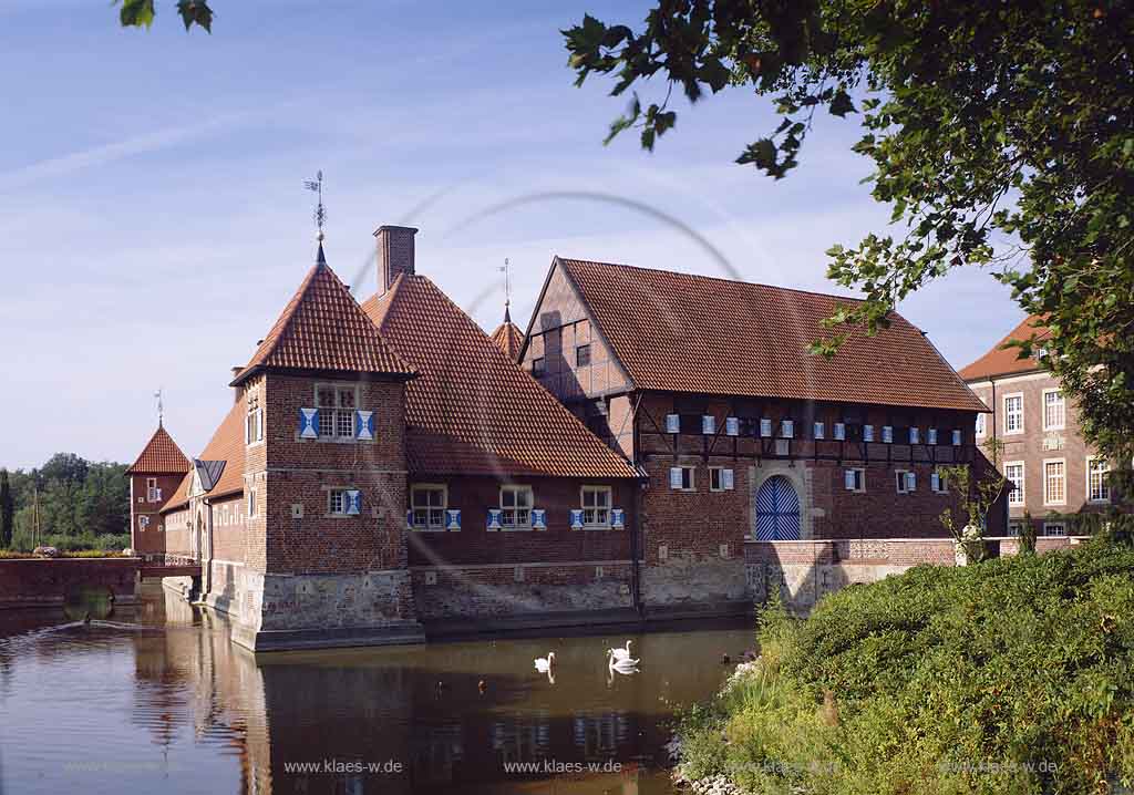 Rinkerode, Drensteinfurt, Kreis Warendorf, Mnster, Muenster, Mnsterland, Muensterland, Blick auf Wasserburg Haus Borg