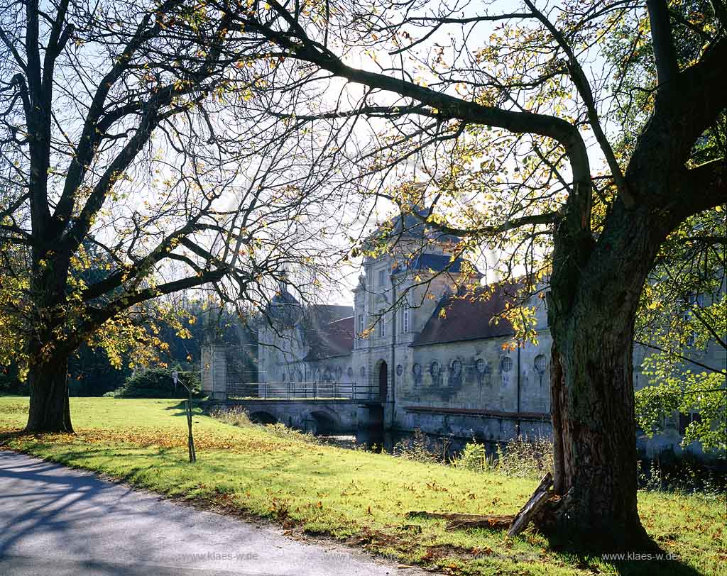 Havixbeck, Kreis Coesfeld, Mnster, Muenster, Mnsterland, Muensterland, Blick auf Wasserburg Haus Stapel
