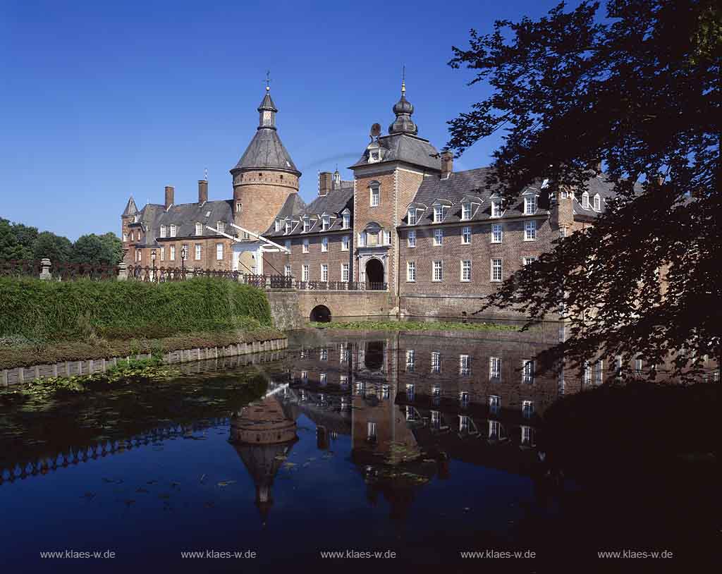 Anholt, Isselburg, Kreis Borken, Mnster, Muenster, Mnsterland, Muensterland, Blick auf Schloss, Wasserschloss Anholt