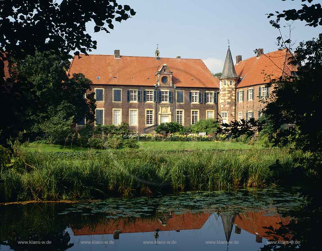 Legden, Kreis Borken, Mnster, Muenster, Mnsterland, Muensterland, Blick auf Haus, Schloss Egelborg