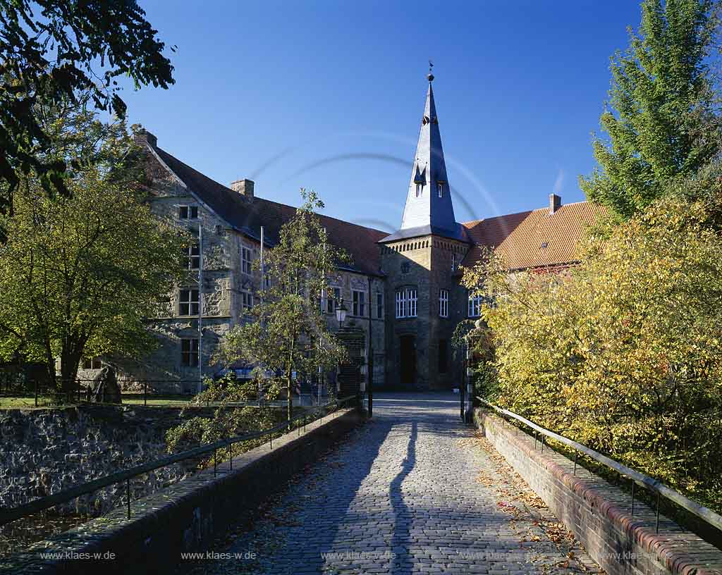 Ldinghausen, Luedinghausen, Kreis Coesfeld, Mnster, Muenster, Mnsterland, Muensterland, Blick auf Burg, Wasserburg Ldinghausen, Luedinghausen