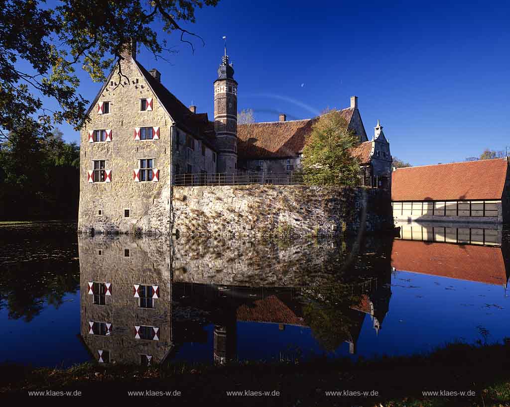 Ldinghausen, Luedinghausen, Kreis Coesfeld, Mnster, Muenster, Mnsterland, Muensterland, Blick auf Wasserburg, Burg Vischering