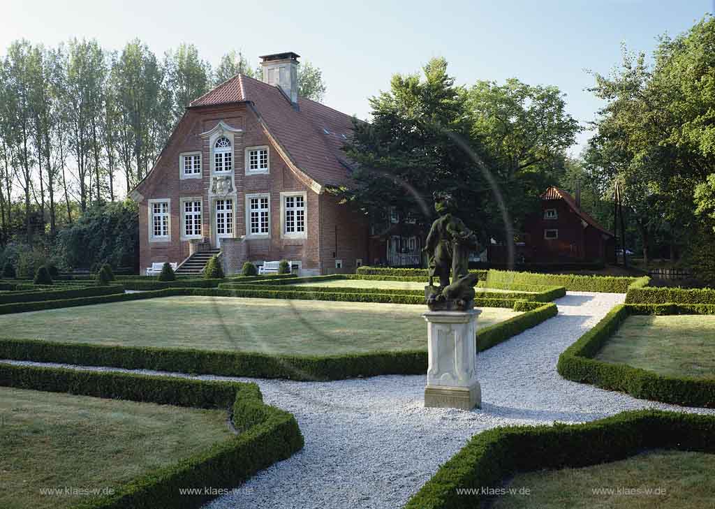 Nienberge, Mnster, Muenster, Mnsterland, Muensterland, Blick auf Haus Rschhaus, Rueschhaus, Barockhaus, Wohnsitz von Annette von Droste-Hlshoff 