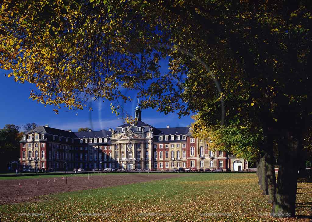 Mnster, Muenster, Mnsterland, Muensterland, Blick auf das Frstbischfliche, Fuersrbischoefliche Schloss