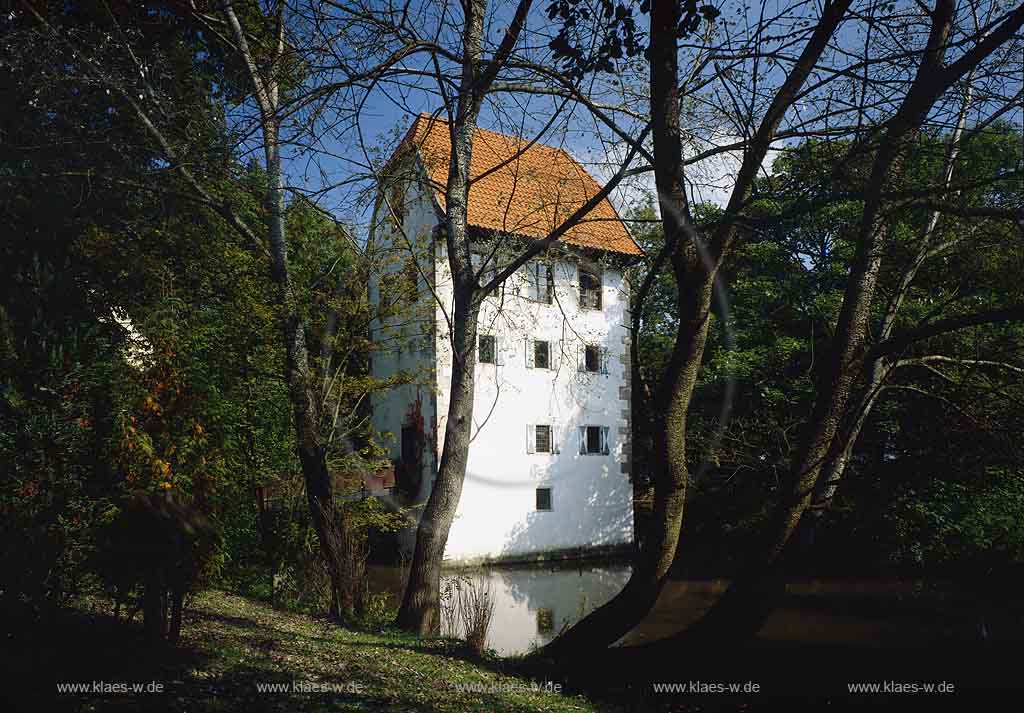 Bispinghof, Nordwalde, Kreis Steinfurt, Mnster, Muenster, Mnsterland, Muensterland, Blick auf Wehrspeicher