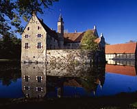 Ldinghausen, Luedinghausen, Kreis Coesfeld, Mnster, Muenster, Mnsterland, Muensterland, Blick auf Wasserburg, Burg Vischering
