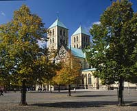 Mnster, Muenster, Mnsterland, Muensterland, Blick auf Domplatz und Dom, Prinzipalmarkt 