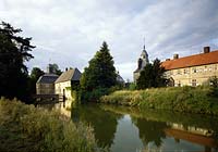 Ascheberg, Herbern, Kreis Coesfeld, Münster, Muenster, Münsterland, Muensterland, Blick auf Barockwasserschloss, Schloss Westerwinkel mit Vorburg