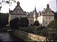 Hörstel, Hoerstel, Riesenbeck, Kreis Steinfurt,Tecklenburger Land, Münster, Muenster, Münsterland, Muensterland, Blick auf Wasserburg, Burg, Haus Surenburg