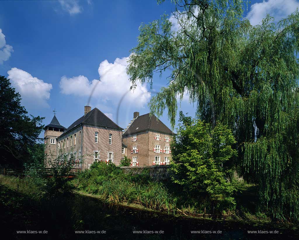 Walbeck, Geldern, Kreis Kleve, Niederrhein, Regierungsbezirk Dsseldorf, Blick auf Haus, Herrenhaus Steprath