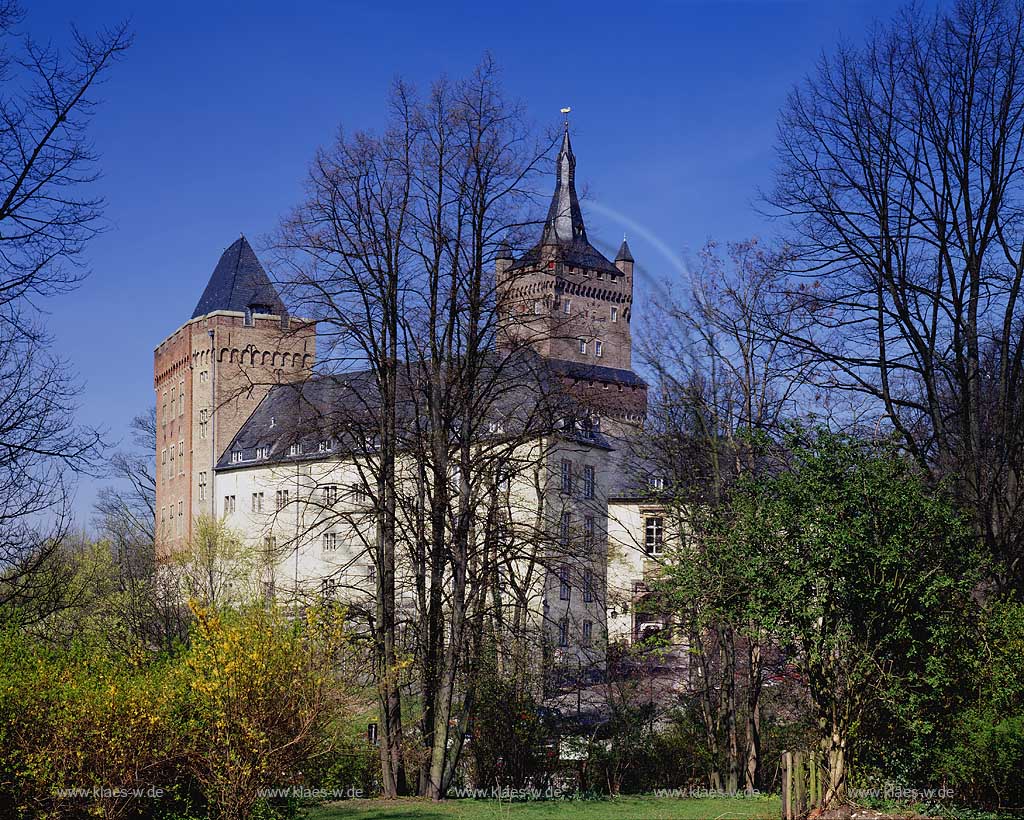 Kleve, Kreis Kleve, Niederrhein, Regierungsbezirk Dsseldorf, Blick auf die Schwanenburg im Frhling, Fruehling  