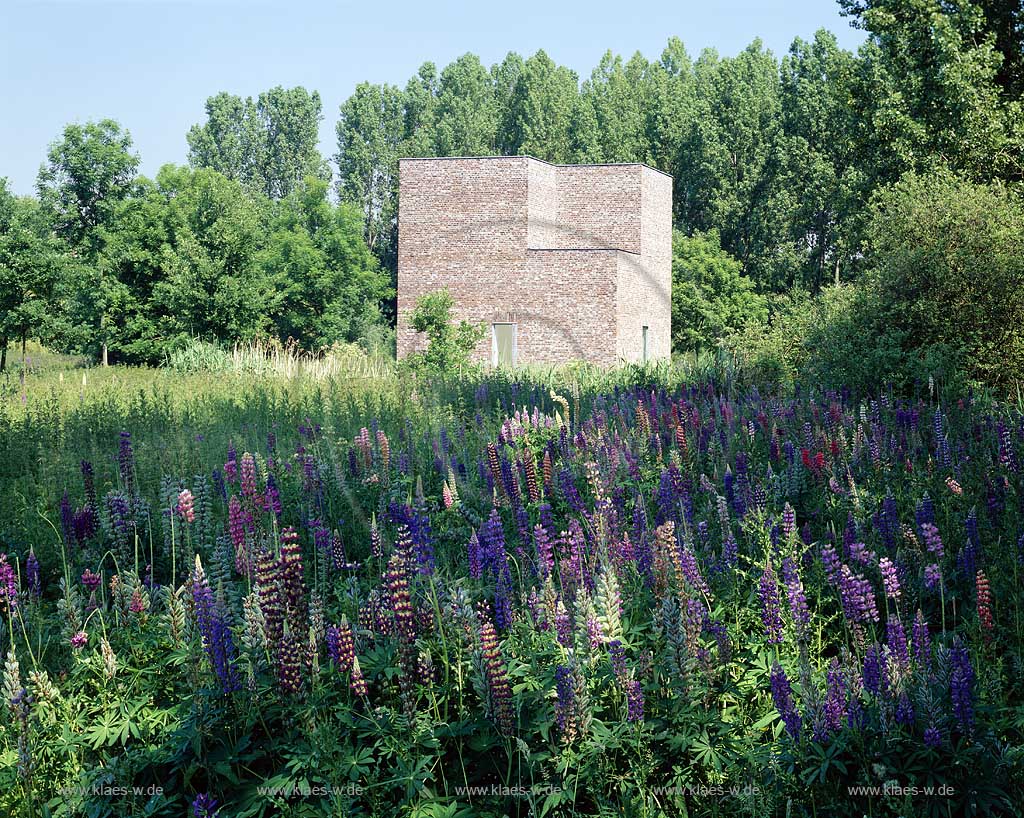 Holzheim, Neuss, Rhein-Kreis Neuss, Niederrhein, Regierungsbezirk Dsseldorf, Blick auf Museum, Freilichtmuseum, Insel Hombroich, Kunst parallel zur Natur  