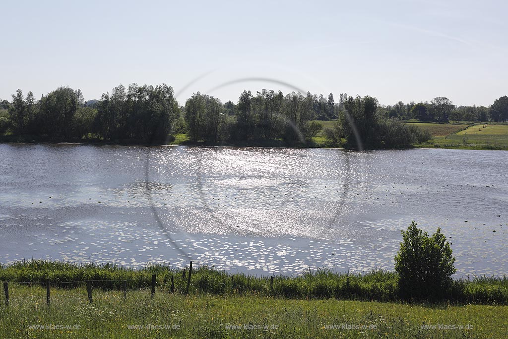 Rees-Bienen, Blick auf den Altrhein; Rees-Bienen, view to the river Altrhein.