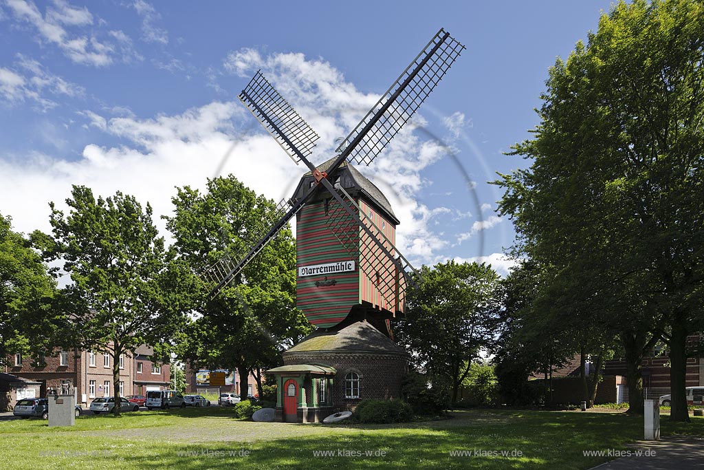 Viersen-Duelken, Narrenmuehle, Bockwindmuehle; Viersen-Duelken, mill Narrenmuehle.