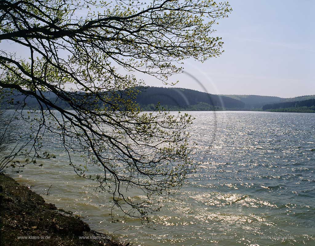 Bad Wuennenberg, Wnnenberg, Aabachsee, Aabachtalsperre, Kreis Paderborn, Ostwestfalen, Regierungsbezirk Detmold, Blick auf Talsperre