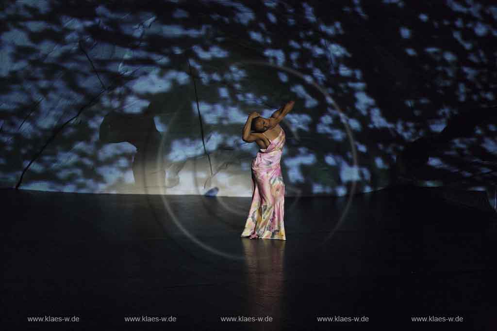 Blick auf Buehne, Bhne des Stadttheater in Wuppertal Elberfeld bei der Generalprobe des Stck, Stueck Rough Cut von Pina Bausch, Tanztheater Pina Bausch