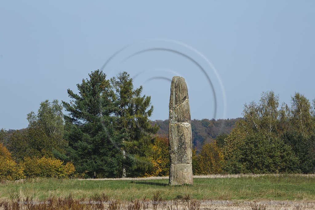 Blieskastel, der Gollenstein, eines der aeltesten Kulturdenkmaeler Deutschlands; Blieskastel, stone Gollenstein.