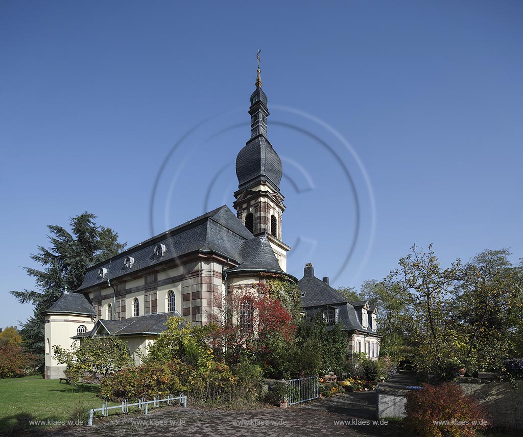 Blieskastel, neobarocke evangelische Kirche auf der Agd; Blieskastel, neobaroque evangelic church auf der Agd. 