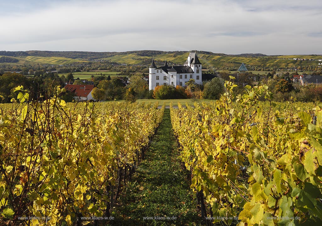 Perl-Nennig, Blick auf Schloss Berg; Perl-Nennig, view to castle Schloss Berg. 