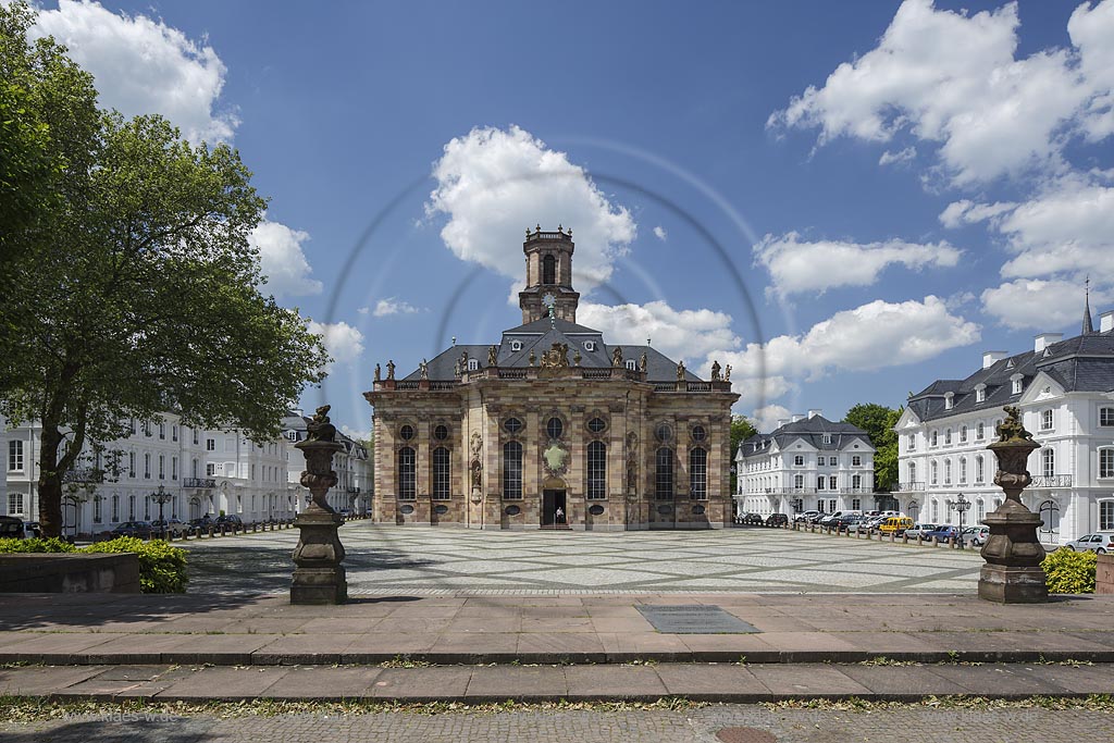 Saarbruecken Alt-Saarbruecken, Ostansicht der Ludwigskirche; Saarbruecken Alt-Saarbruecken, east elevation of the church Ludwigskirche.