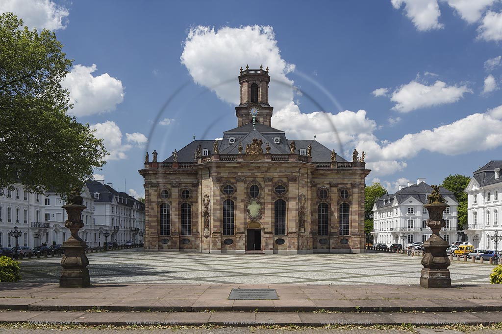 Saarbruecken Alt-Saarbruecken, Ostansicht der Ludwigskirche; Saarbruecken Alt-Saarbruecken, east elevation of the church Ludwigskirche.