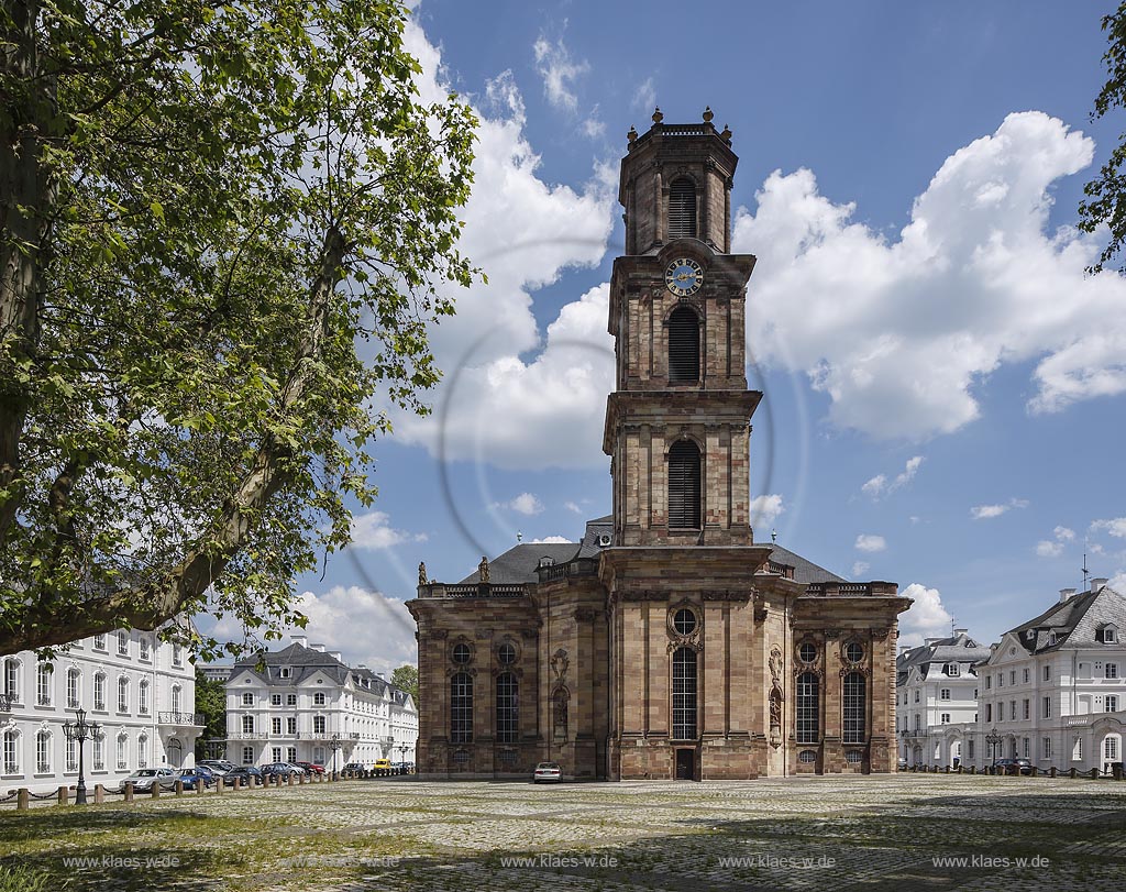 Saarbruecken Alt-Saarbruecken, Westansicht der Ludwigskirche; Saarbruecken Alt-Saarbruecken, west elevation of church Ludwigskirche.