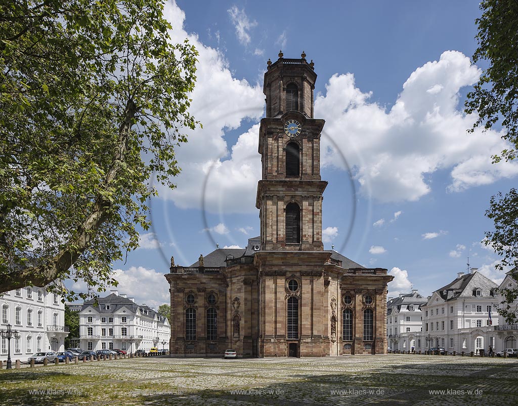 Saarbruecken Alt-Saarbruecken, Westansicht der Ludwigskirche; Saarbruecken Alt-Saarbruecken, west elevation of church Ludwigskirche.