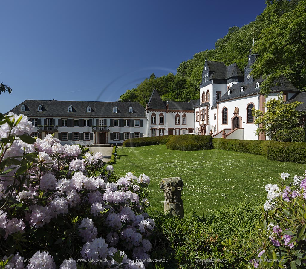 Wadern, Schloss Dagstuhl, Baujahr: 1760, mit Barockgarten; Wadern, castle Schloss Dagstuhl, anno 1760, with a baroque garden.